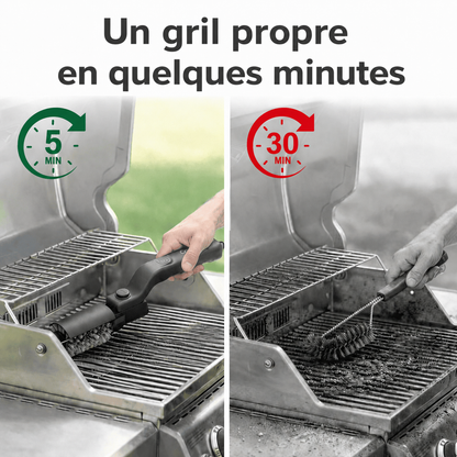 GrilBrush™ | La solution rapide pour un gril impeccable.