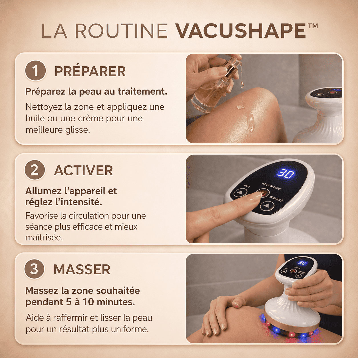 VacuShape™ | Redonnez fermeté et tonicité à votre peau.