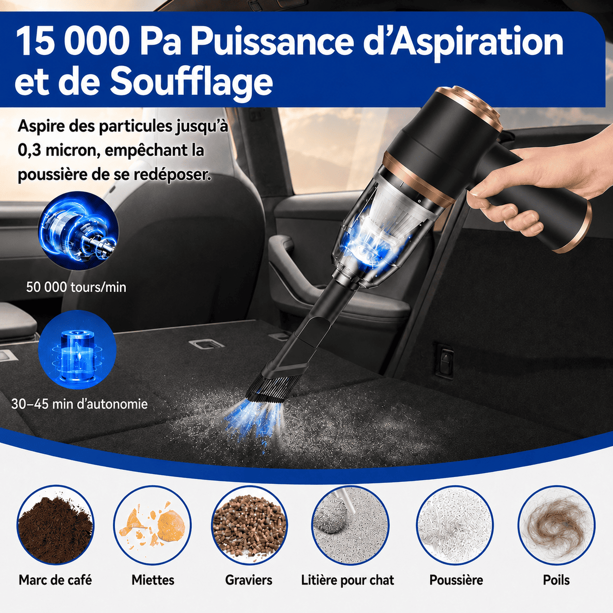 AirVac™ | La solution pratique pour les petites tâches de nettoyage.
