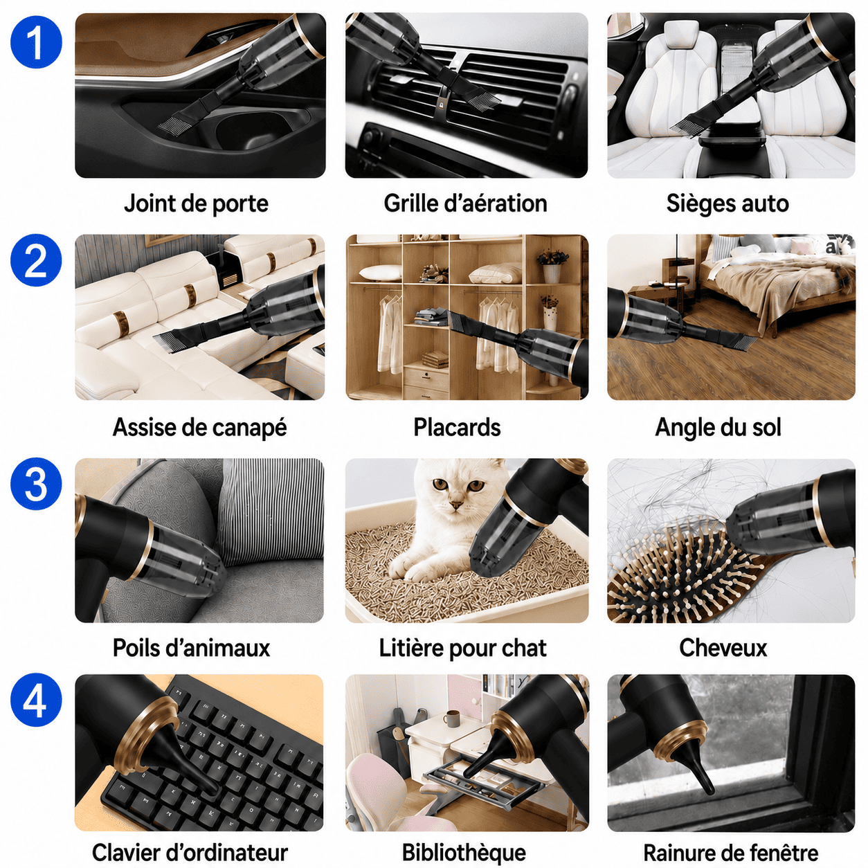 AirVac™ | La solution pratique pour les petites tâches de nettoyage.