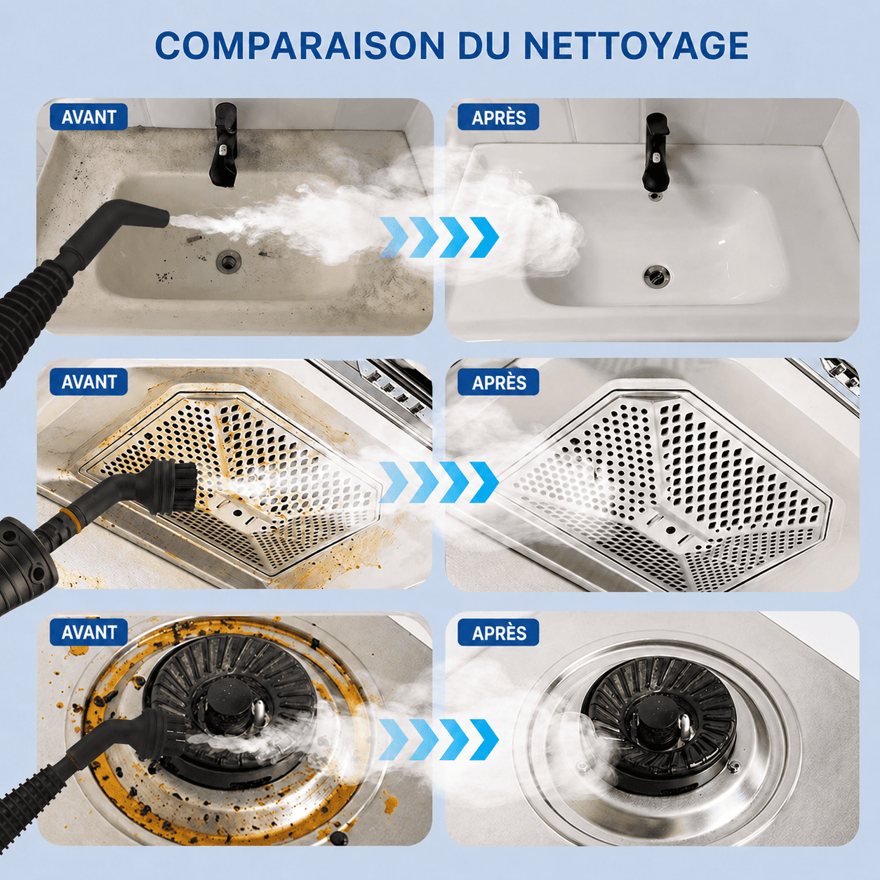 SteamPro™ | Profitez d’un nettoyage vapeur puissant sur toutes les surfaces de la maison.