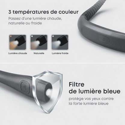 NeckLight™ | Lisez et Travaillez Confortablement, les Mains Libres.