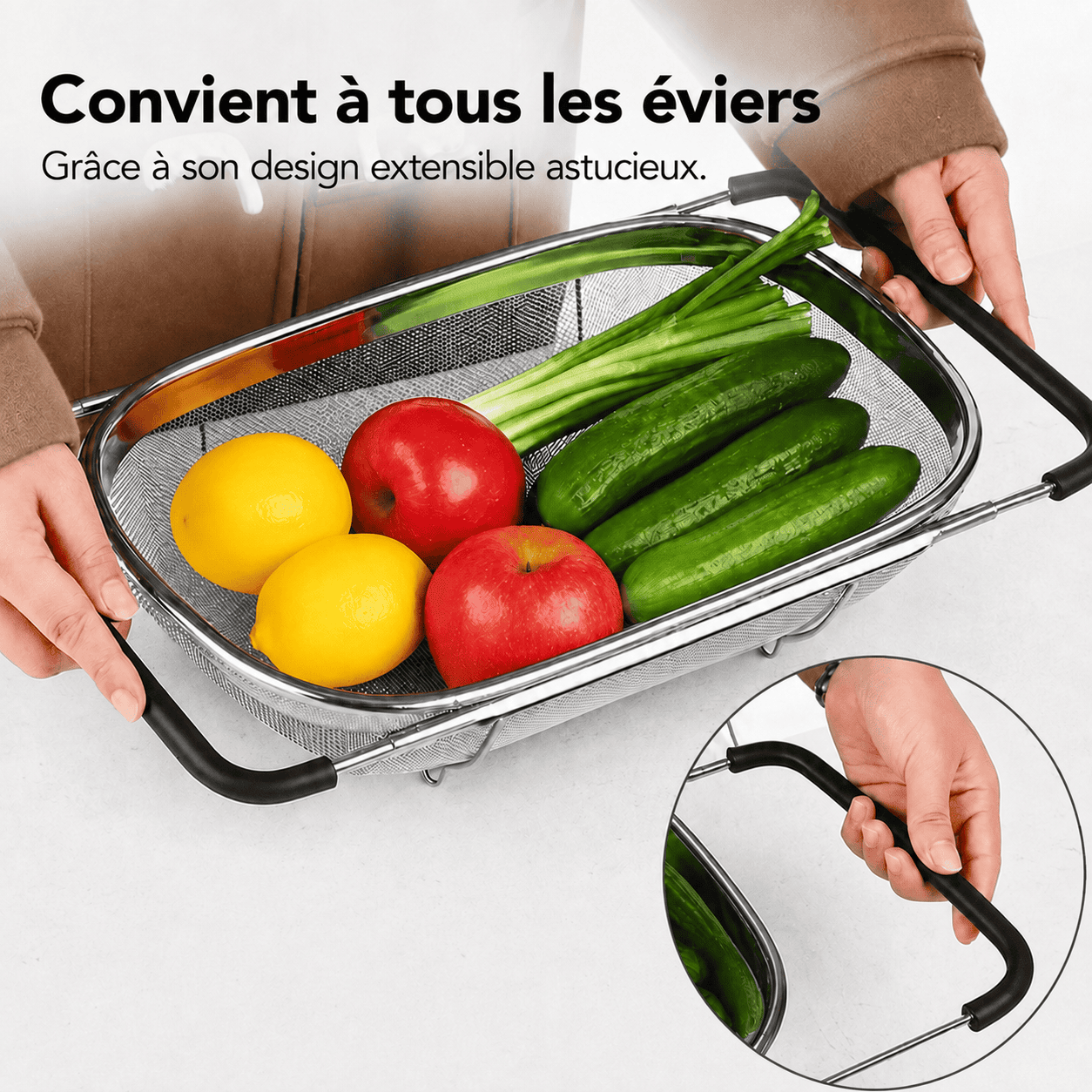 FoodWash™ | La solution intelligente pour laver et égoutter.