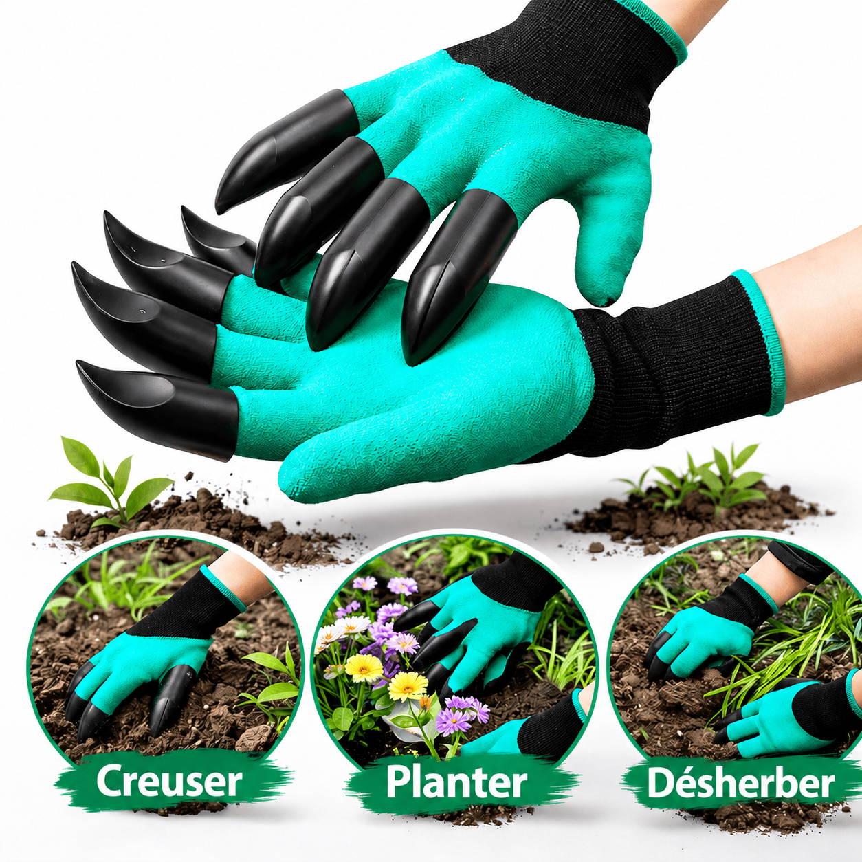 GardenClaw™ | Protégez vos mains et jardinez plus vite.