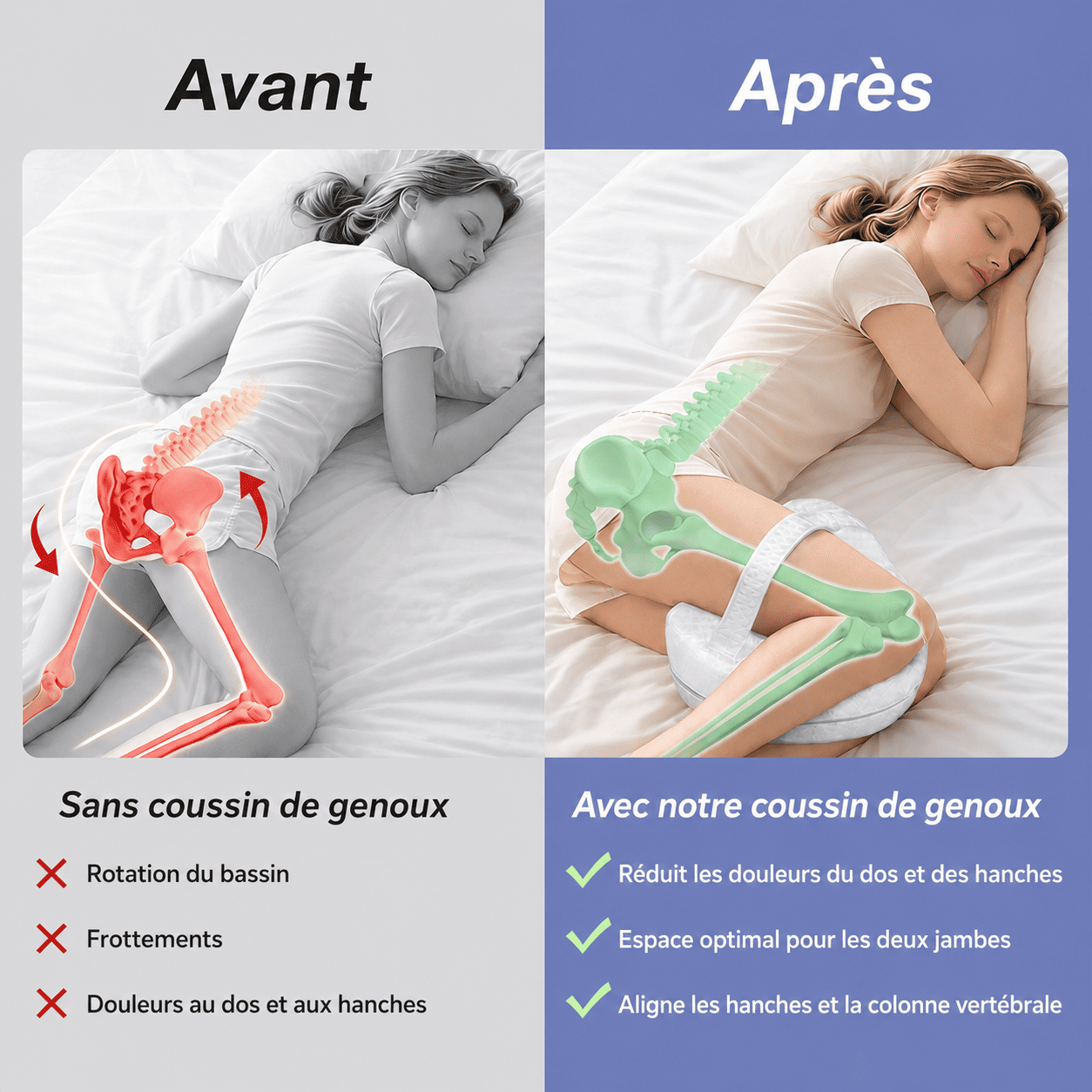 LegPillow™ | Soutient votre corps là où il en a besoin.
