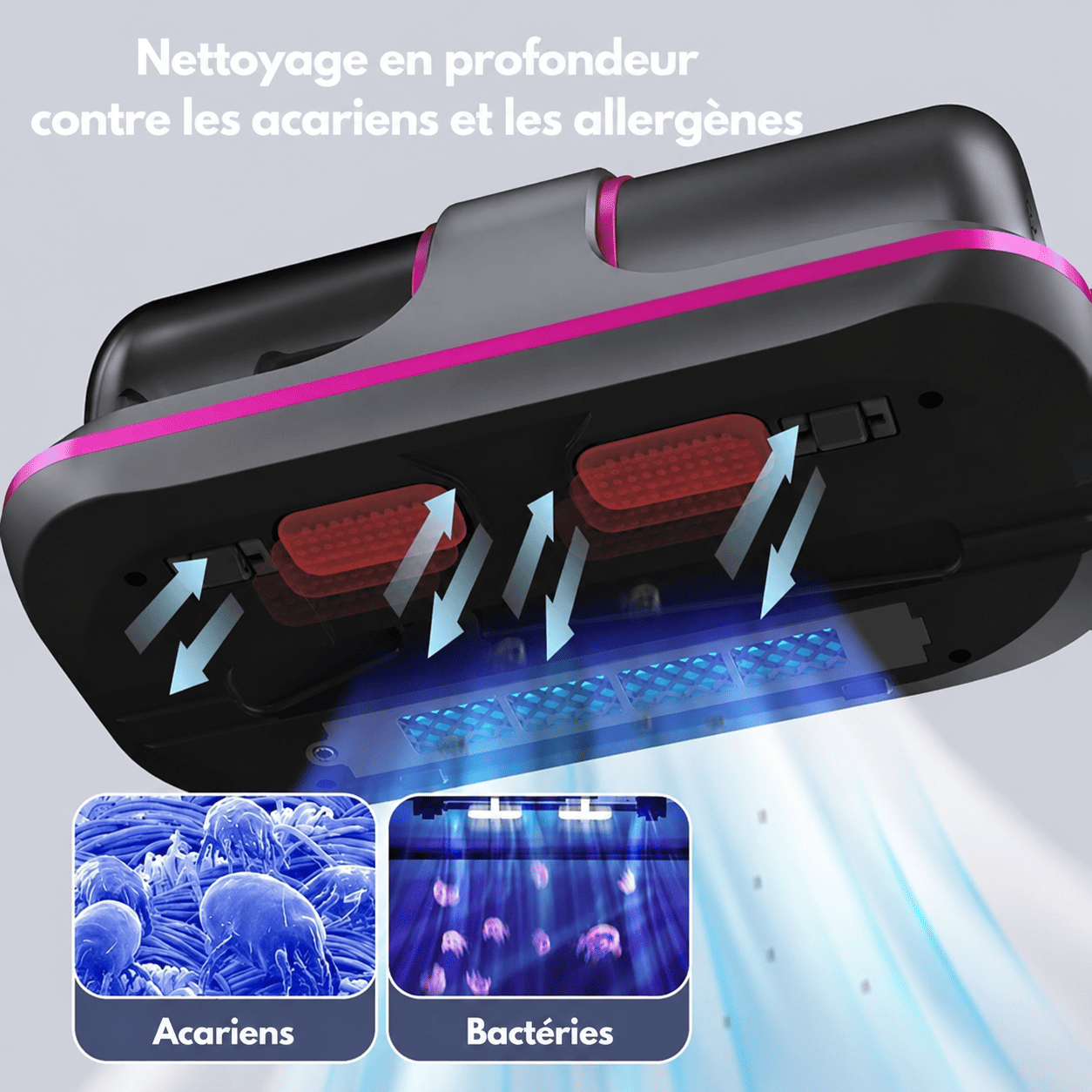 DeepClean™ | Nettoyez facilement vos meubles, matelas et tapis.