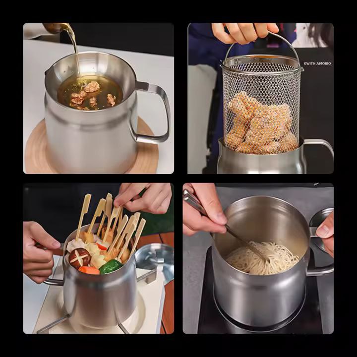 FryPan™ | Frire plus intelligemment avec moins de gaspillage d’huile.
